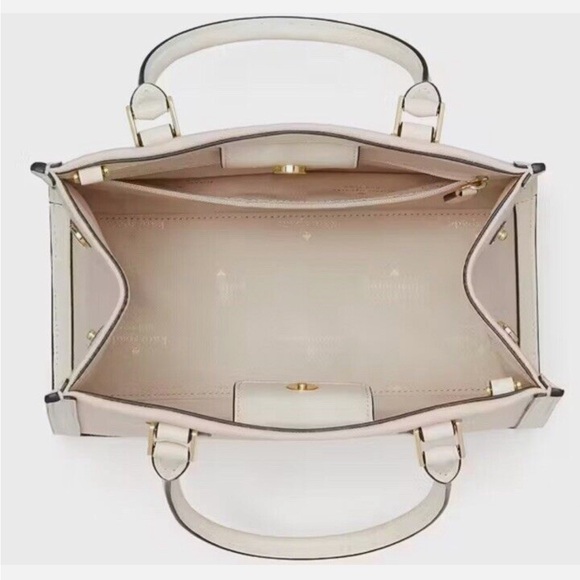 Kate Spade garden logo Ellie small embroidery canvas tote - Picture 2 of 7